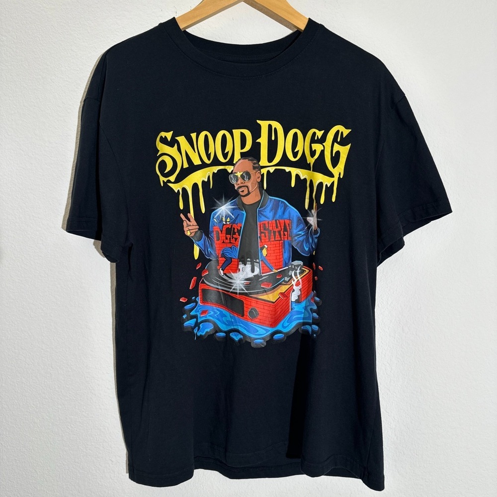 Snoop Dogg Dogg Supply Graphic Hip Hop Rap Tee Black Shirt Men's Large L